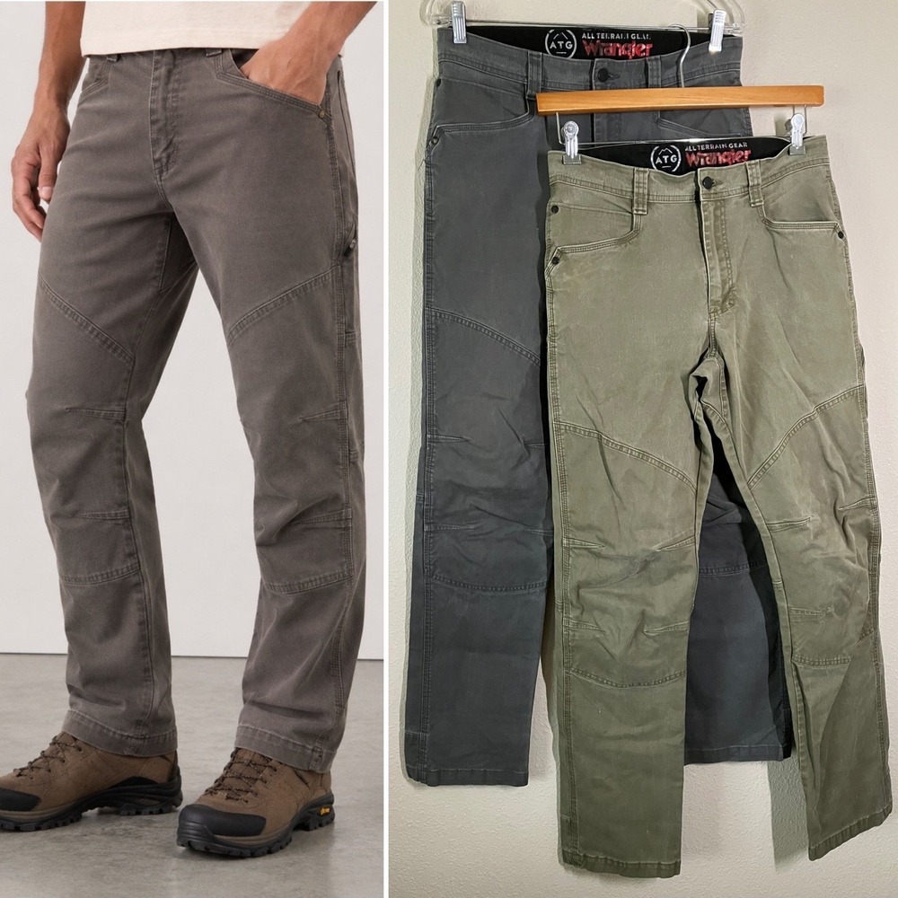WRANGLER Men ATG Utility Pants (Bundle of 2) 32x34 Cargo Articulated Work Hiking - Picture 16 of 16